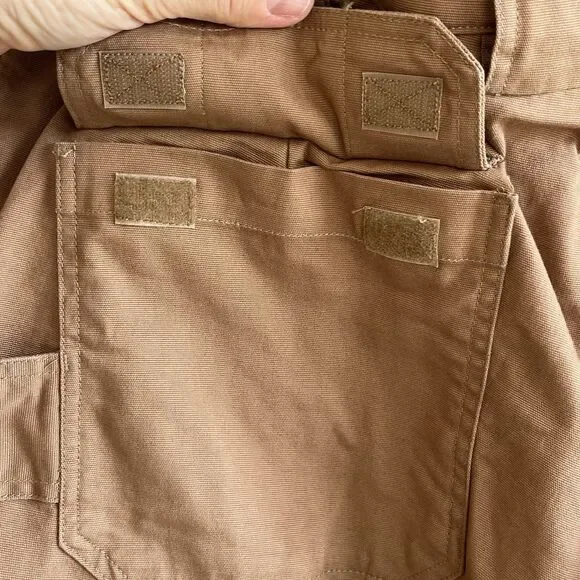 Duluth Trading Mens Flex Fire Hose Pants Size 40x29 Relaxed Fit Khaki Workwear - Picture 5 of 13